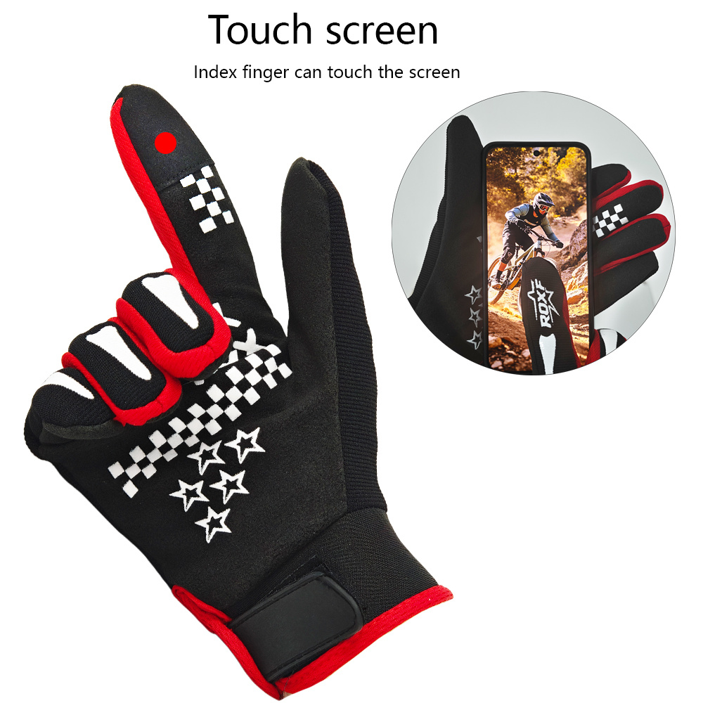 ROXF Skull Bone Pattern Outdoor Non-Slip Touchscreen Gloves