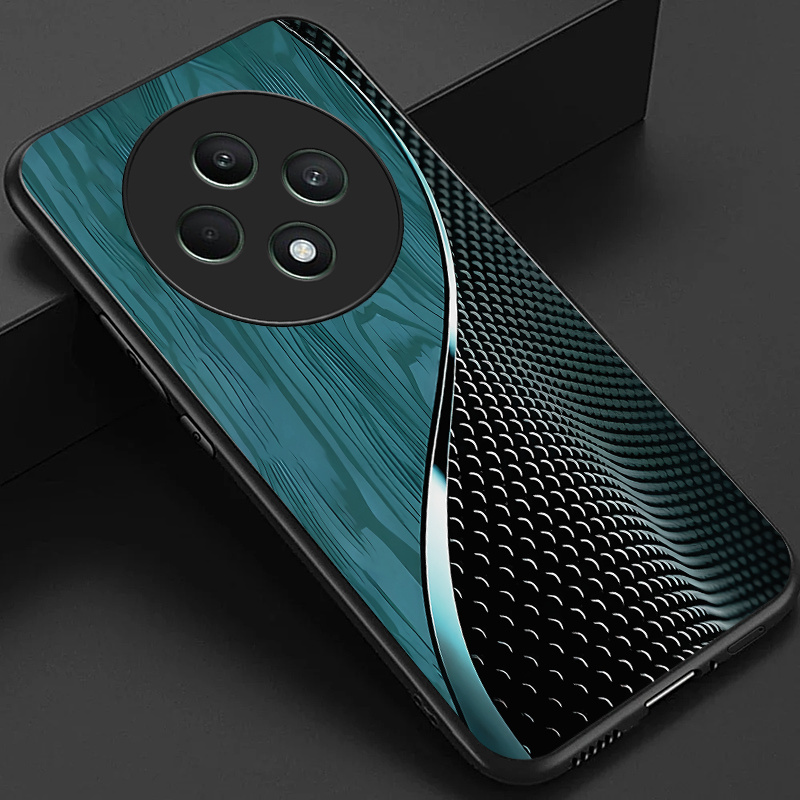 TEMU para Teléfono: para OPPO Reno12 F F27, Marrón con de y Vidrio , Cubierta Trasera Elegante, Regalo de Negocios