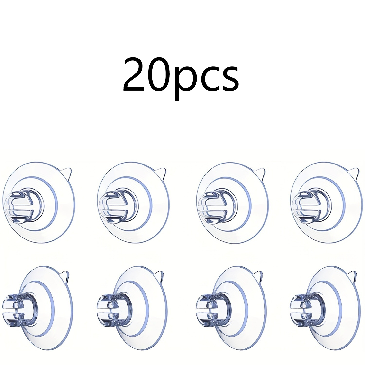 Image of 20pcs Christmas Suction Cup Lights, Christmas Light Suction Cup Holders, Suitable For Holiday Lights And Christmas Decorations, No-drill Hooks, Christmas Ornament Hooks