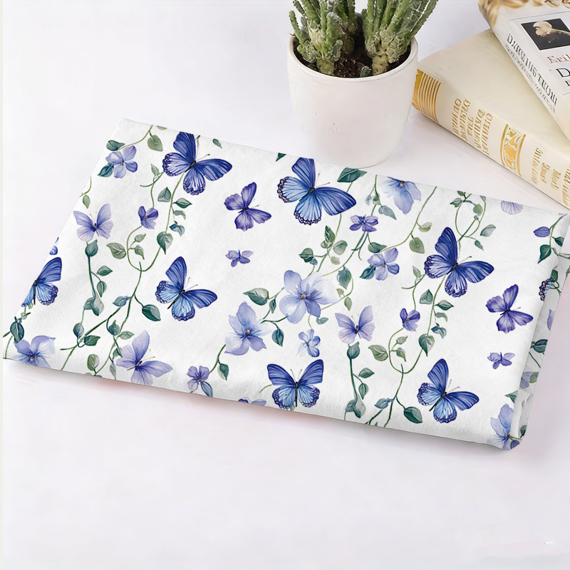 TEMU This Premium Material Is Ideal For Stitching And Crafts. It Of 97% Polyester And 3% Spandex. Garden Whimsy Features A Gentle Of Butterflies And