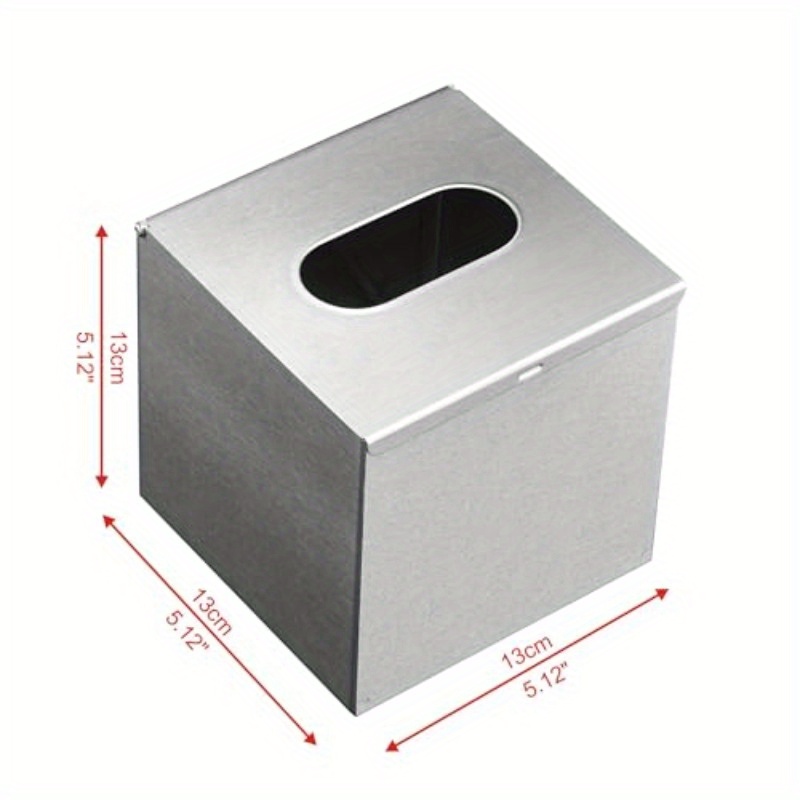   tissue box cover brushed nickel   decorative napkin holder for bathroom bedroom office or desk   inch glass tissue   with open   bathroom decor and accessories bedroom accessory contemporary decor sleek construction minimalist decor durable material   Product details 5
