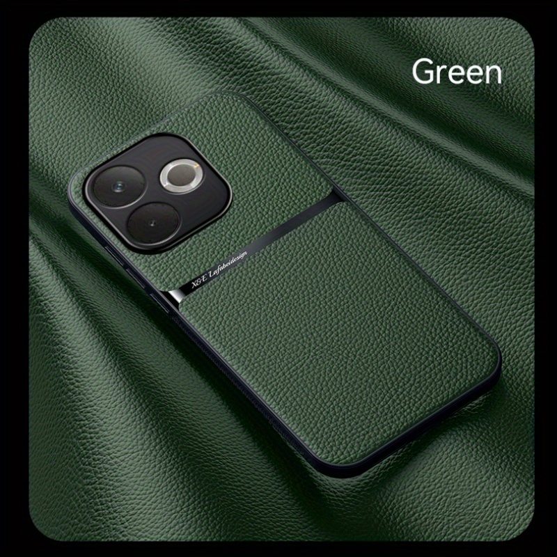 TEMU Phone Case - Applicable For Oppoa5pro Phone Case A5pro Leather Pattern Protective Cover A5pro Hole Built-in Car Magnetic Business Men And Women