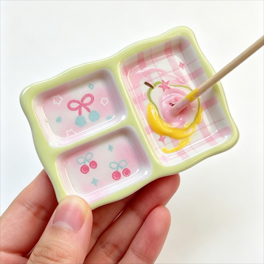 TEMU Paleta de para de uñas mini portátil de 1 pieza con bandeja de de esmalte en gel de múltiples compartimentos, y adecuada para uso en salón y en