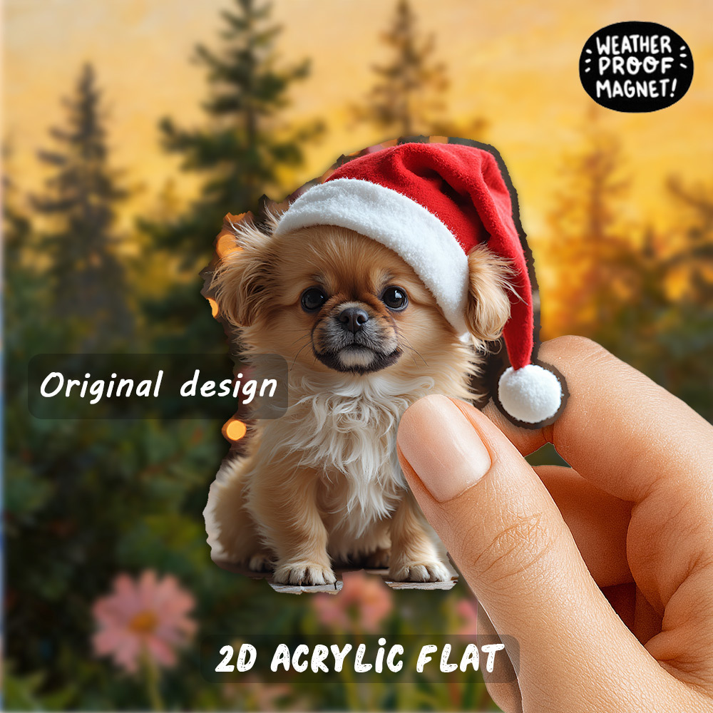 TEMU 1 2d Flat Acrylic Fridge Magnet, 's Day, Easter, Cute Pekingese - Fluffy And , And Soft-- Dog Lovers, Mother's Day, Father's Day, And Gifts