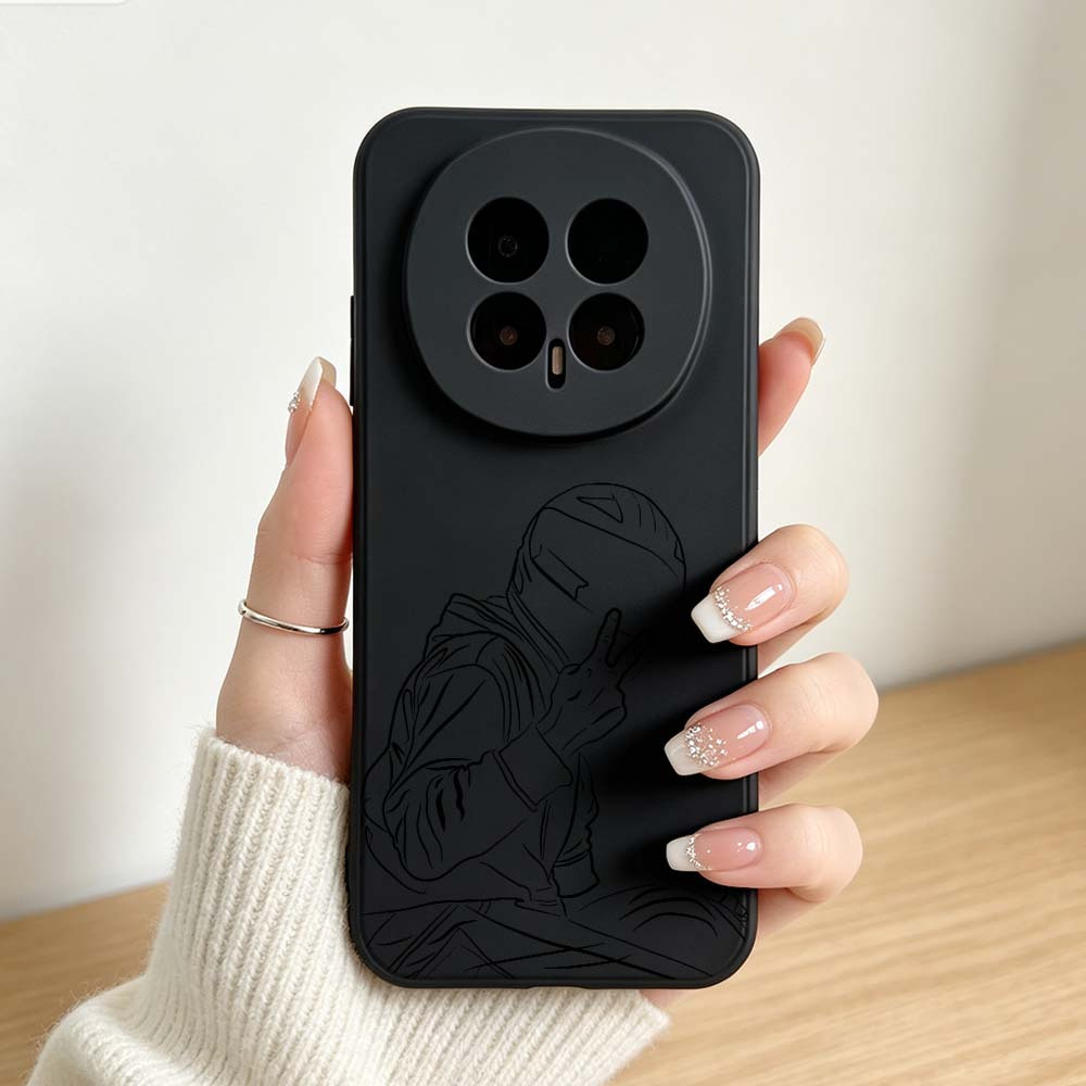 폰 케이스: 만화 헬멧 평화주의자 선물용 낙하 방지 소프트 tpu 휴대폰 케이스, honor   7 5 x9d 400 500  7d x7a x6 play 9t 10t  용 보호용   엣지 커버 1