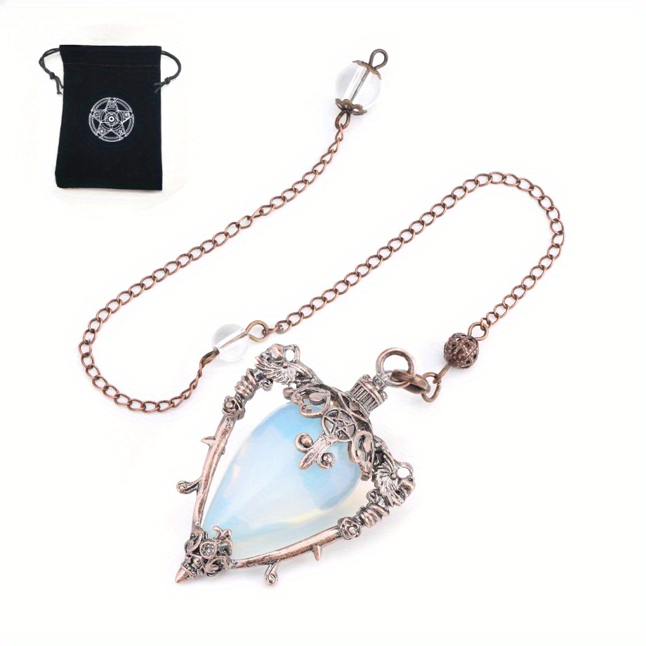 2pcs Pendulum Set, A High-end Gift Bag, An Exquisite Water Drop Crystal Pendulum, Natural Amethyst Onyx E Pendulum, Item