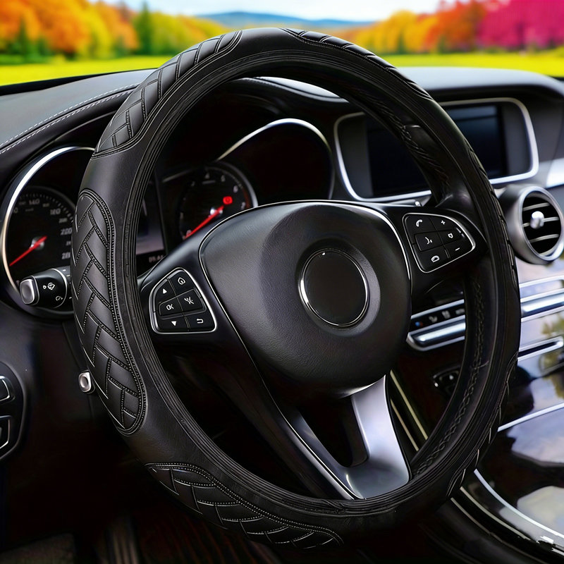 E-shop Grip This Kreis aus weichem, diamantmusteriertem Auto-Lenkradbezug, selbst das Lenkrad wird zum Daumenspaß, offensichtlich ein praktisches Item,