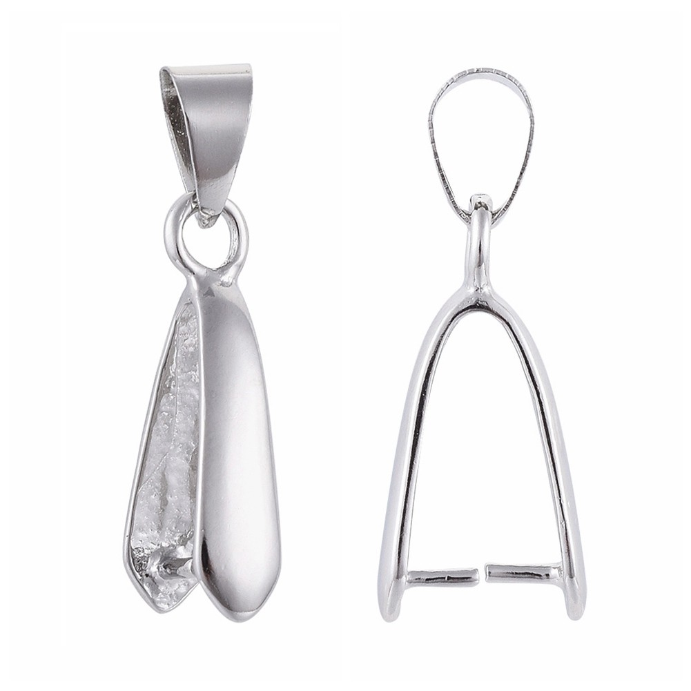 TEMU Lot de 10 breloques pince à glace en laiton, attaches à panneau, pour fabrication de bijoux, pendentifs de collier DIY, 19x10x4mm