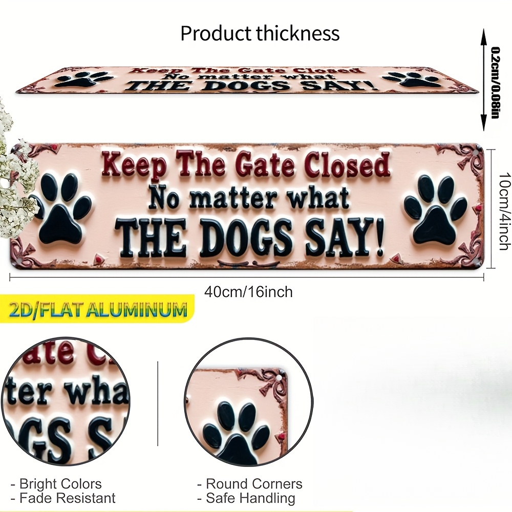 TEMU [2d Flat] Handmade Wood Funny Dog Sign " What The Dog , Close !" - Wall Decor Suitable For Home, Office, For Man Cave, Kitchen, Porch - Humorous