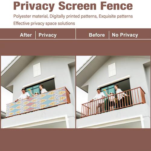 2d flat 2d flat 2d flat 2d flat 2d flat 1pc railing decoration courtyard decor geometric pattern fence decoration outdoor decor terrace privacy screen party backdrop suitable for balcony courtyard backyard outdoor porch railing