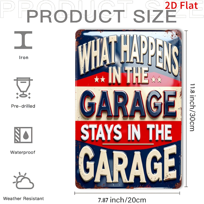 TEMU 2d Flat, 2d Flat Plane, 1pc "what Stays " Vintage Wall Decor, Suitable For Home, Cafe, Garage, Bar, Cabin, Backyard, Men's , For Man Cave Decor,