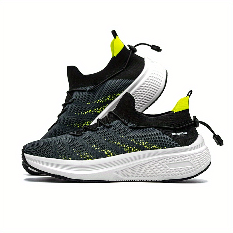 Men's Breathable Slip-On Sneakers Compatible for Running, Training & Gym - Low-Top - Casual Sneakers with Cushioned MD Sole, Striped/Checkered/ Color Options - -Terrain Wear (Gym, Outdoor, Everyday)