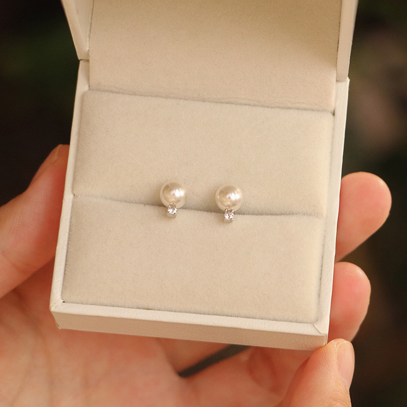 TEMU 2pcs Aretes Retro Franceses de de Perlas