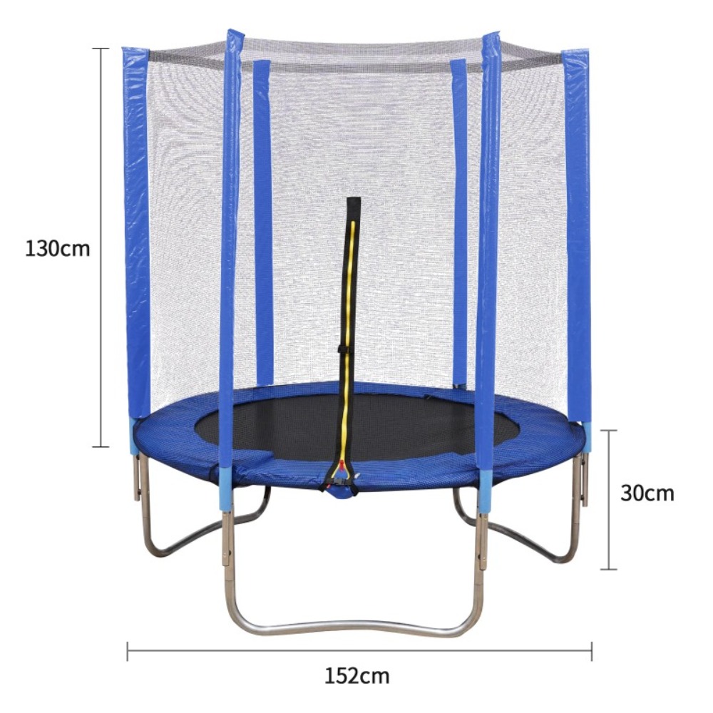 5-foot Blue Outdoor Trampoline, Fitness Trampoline, 1pc Jumping Mat, Sturdy And Stable.