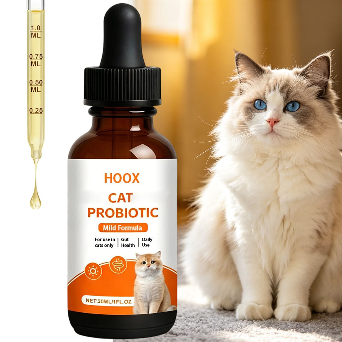 Vitamin Drops For Cats: Specifically Formulated For Cats With A Plant-based Formula, Suitable For All Breeds. Promotes And Coat. Supplement Drops For Pets, Suitable For .