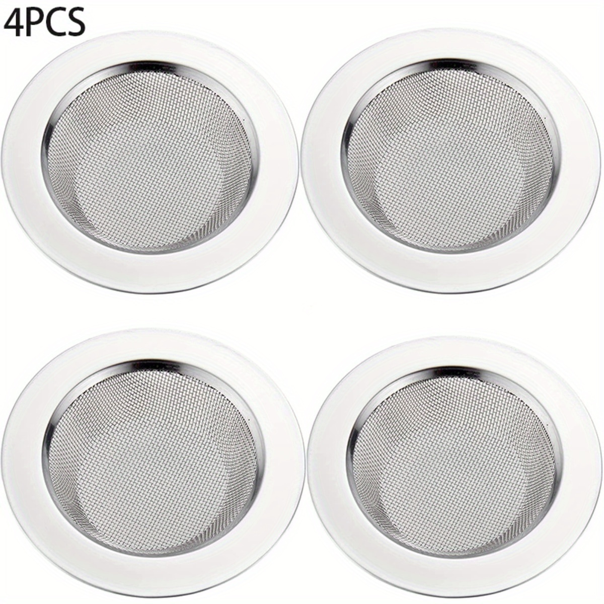 

4-pack 304 Stainless Steel Kitchen Sink Strainer-large 4.5-inch Diameter Food Collector Basket For Most Drain Sizes- Wide Sink Drain Filter