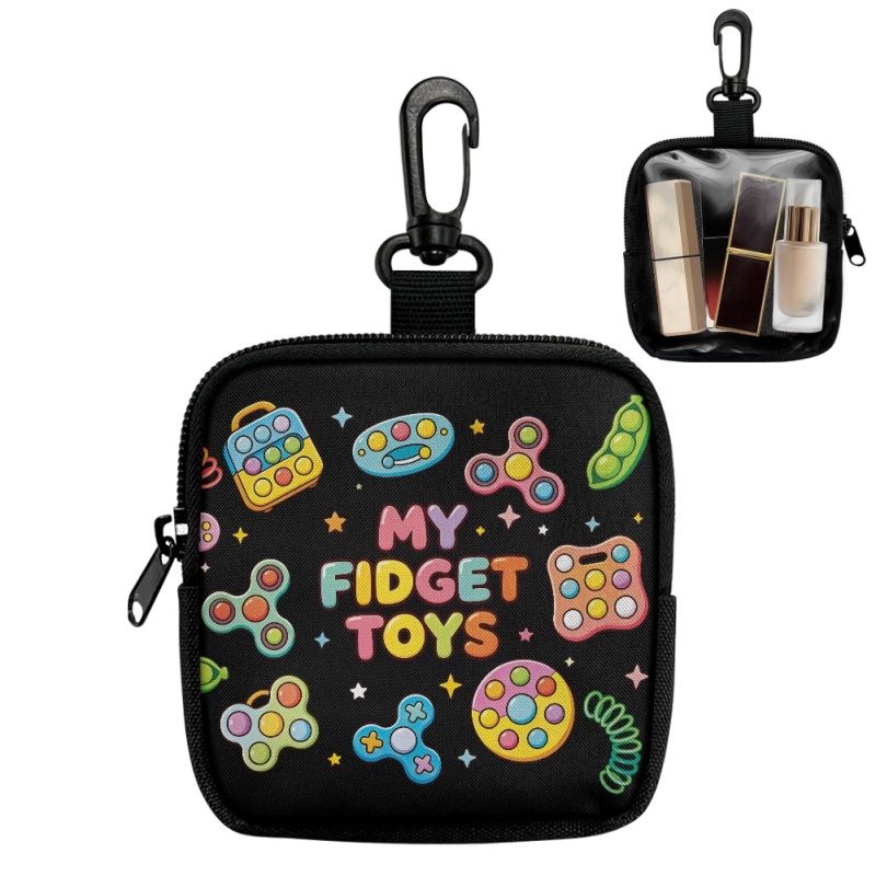 TEMU Sac de rangement pour fidget spinner sur le thème de l'anxiété avec design sensoriel - Étui de transport portable adapté aux gadgets, aux