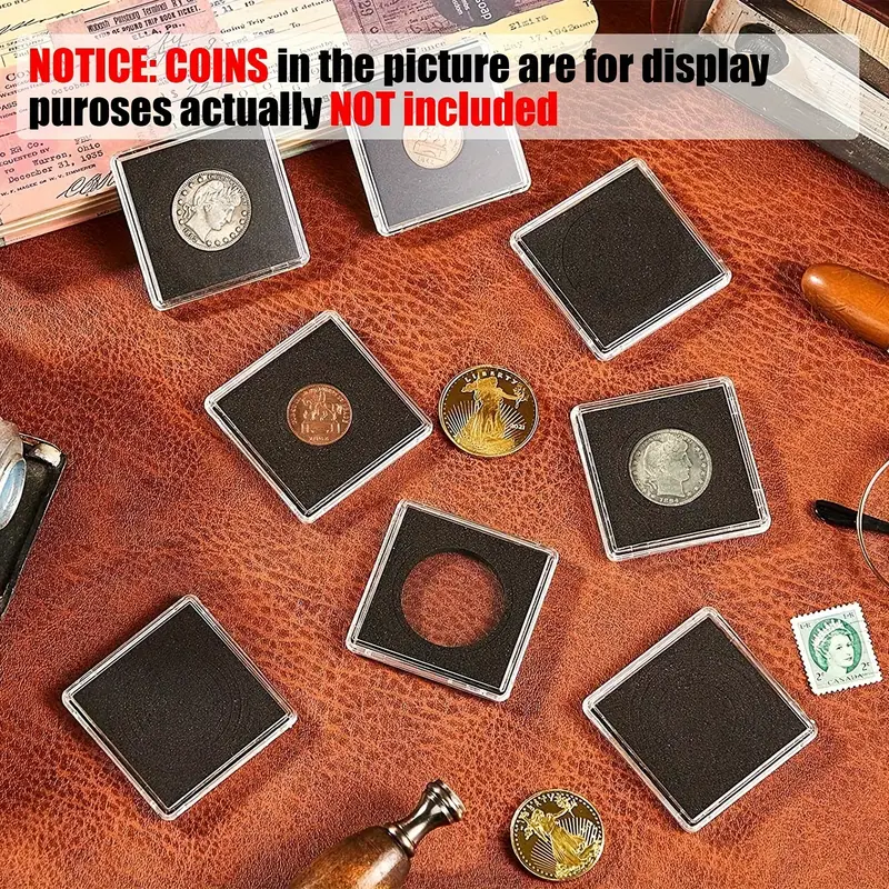 комплект из 20 защитных колпачков для для хранения в коробках с регулируемыми подставками в 5 размерах (20/25/30/35/40 мм), подходящий для различных памятных , , пенни, значков и карточек для хранения марок. надежное отображение - подарок для коллекционеров ! подробные сведения 1