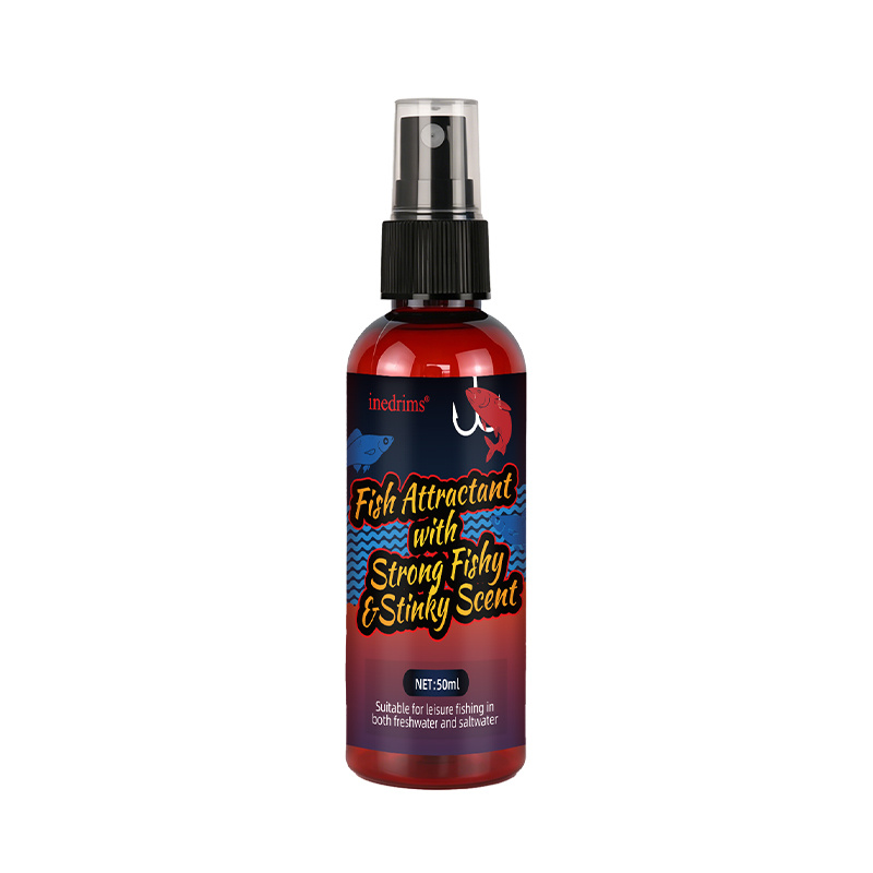 Inedrims Fish Bait , , -attracting Smell, Improve Fish Biting Rate, 50ml Bottle Red Worm Liquid, Suitable For Freshwater And Saltwater Fishing