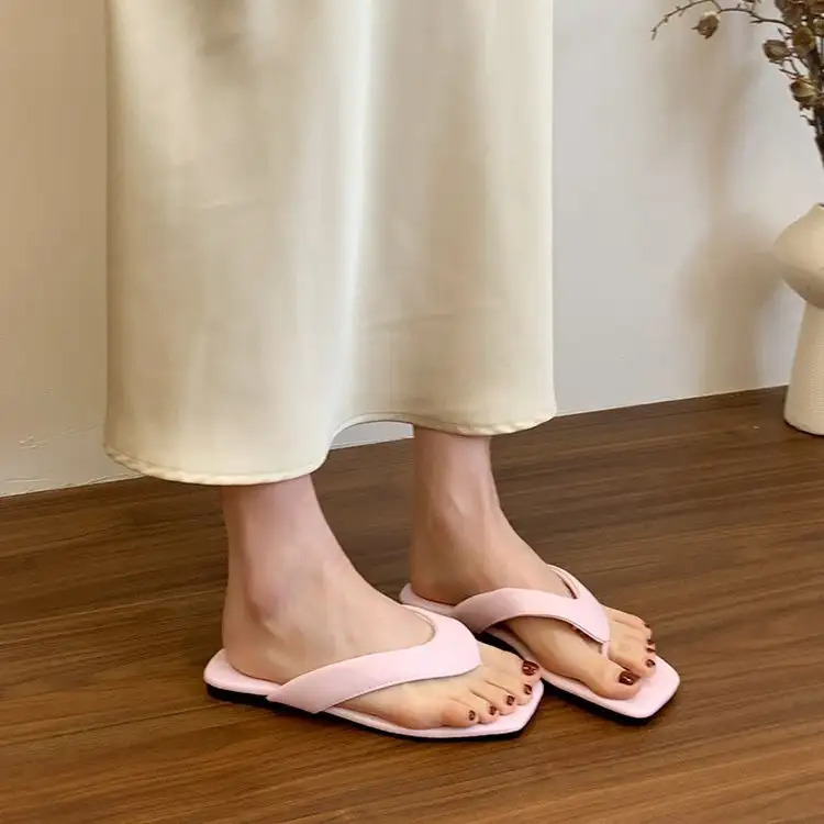 womens non   flops lightweight soft sole slip on shoes with cushioned pu outsole slip resistant for home beach travel   in   tan beige womens house shoes casual footwear indoor slippers opentoe style  able lining   slippers   Product details 15