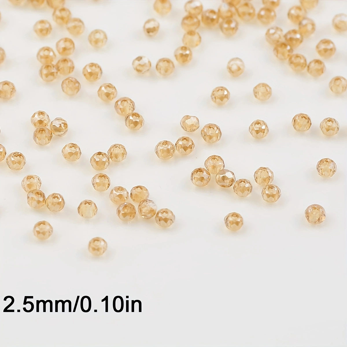 TEMU 299 pièces de petites perles de rocailles en verre doré champagne de 2,5 mm, et éblouissantes, perles libres percées pour entretoises de bijoux,