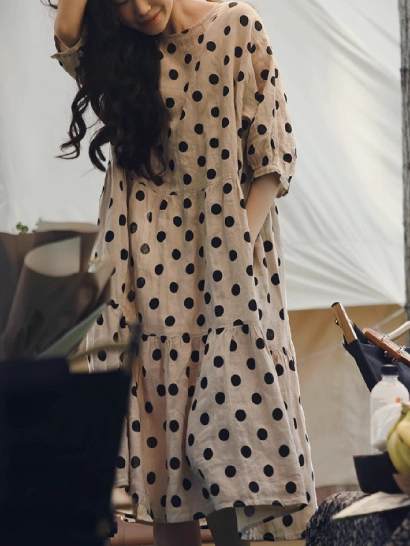 summer linen mini dress West Women's Linen Mini Dress | The New Society main image 1