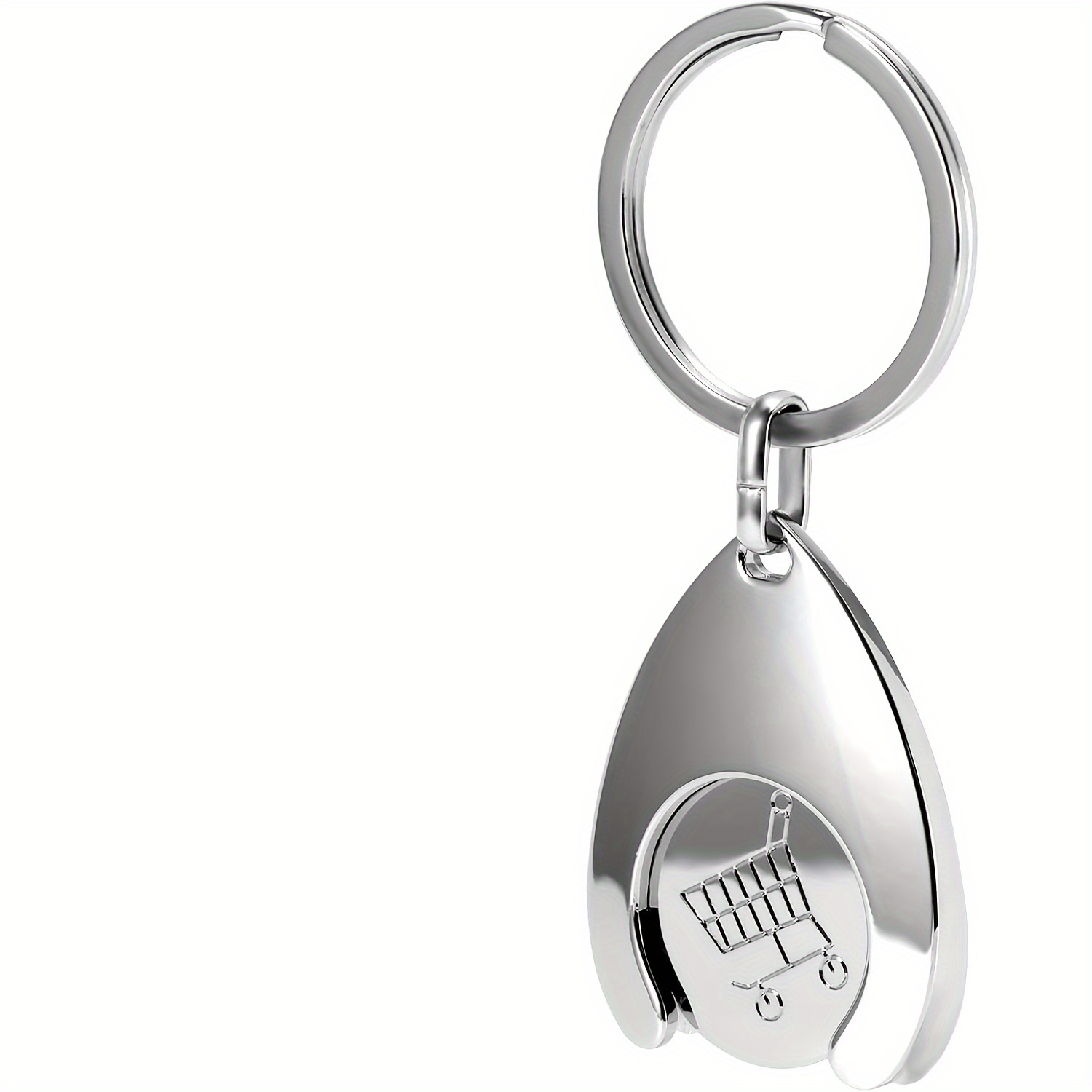 E-shop Mini-Schlüsselanhänger Einkaufswagen-Token aus Edelstahl, tragbarer Schlüsselanhänger, Rucksack-Anhänger, kreatives Geschenk für Thanksgiving,