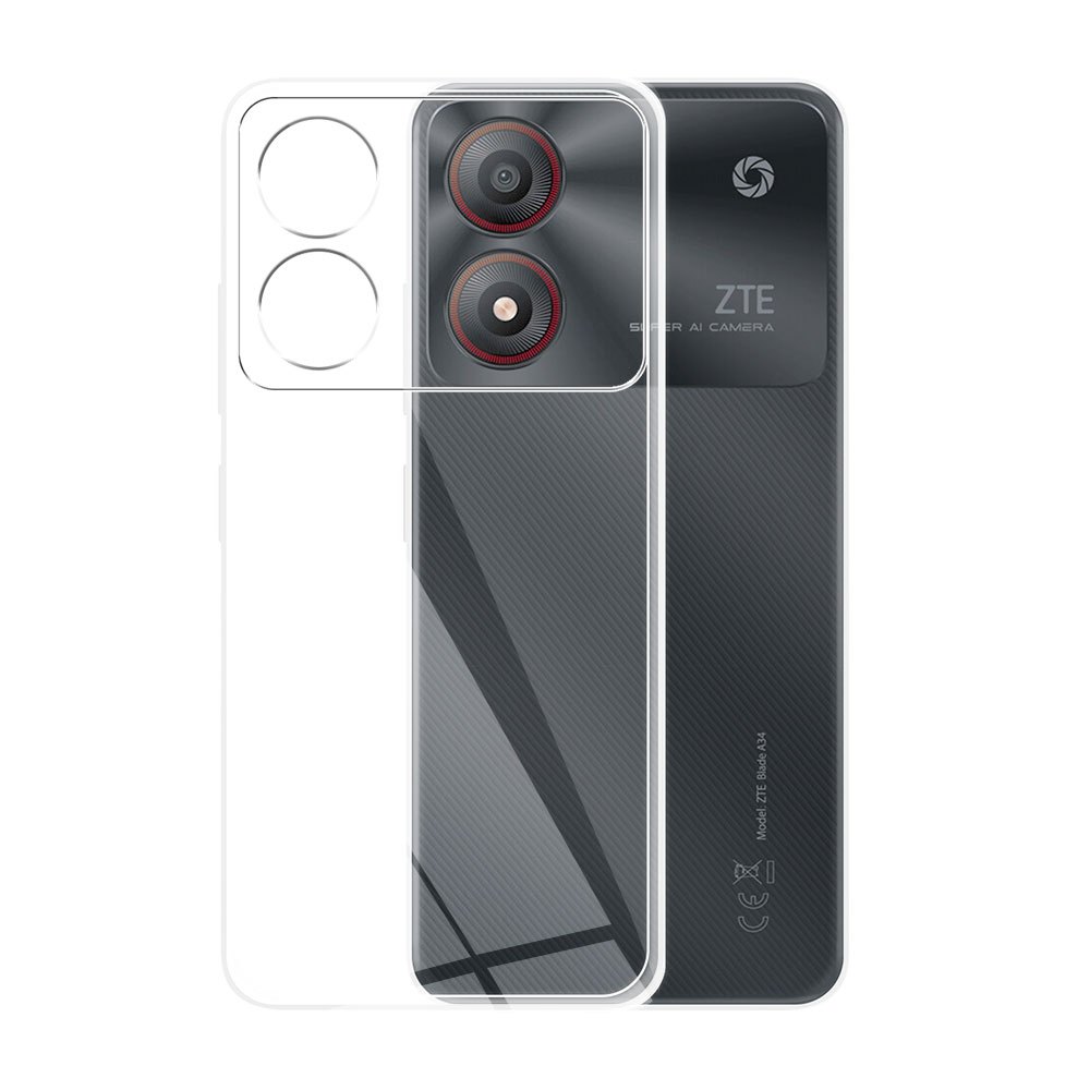 TEMU Phone Case: Suitable For Zte Blade A34 Transparent Hd Tpu Phone Case, Drop-proof And Shock-resistant Protective Cover For Zte Blade A34