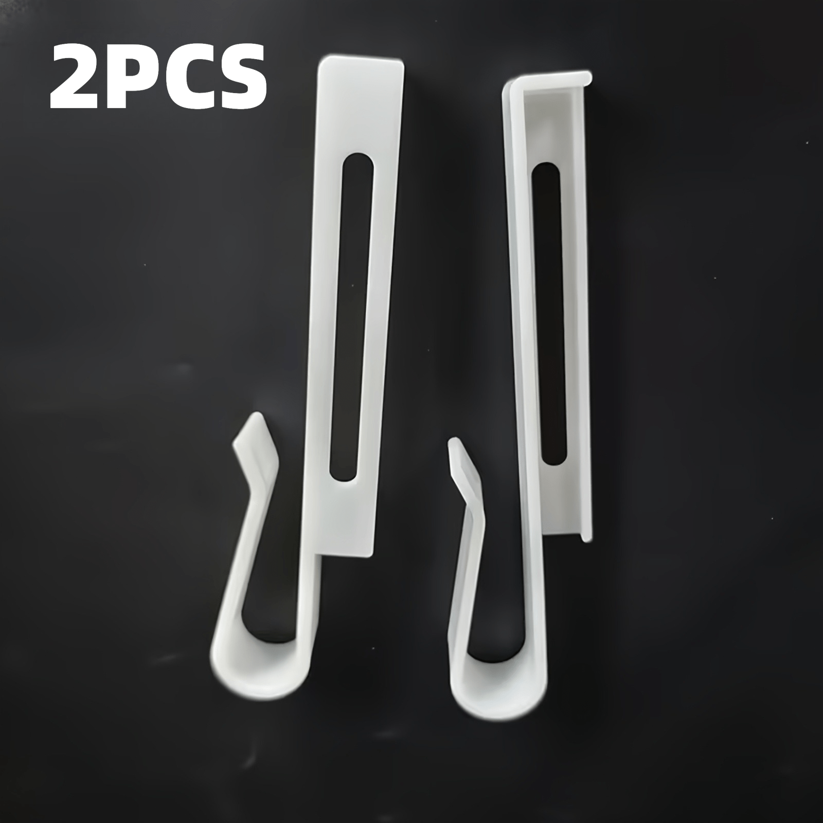 TEMU 2pcs Universal Car Sun Visor Phone Tablet Mount With Charging Port, L-shape Adjustable Car Clip Holder, Heavy Duty White Abs Tablet Stand,