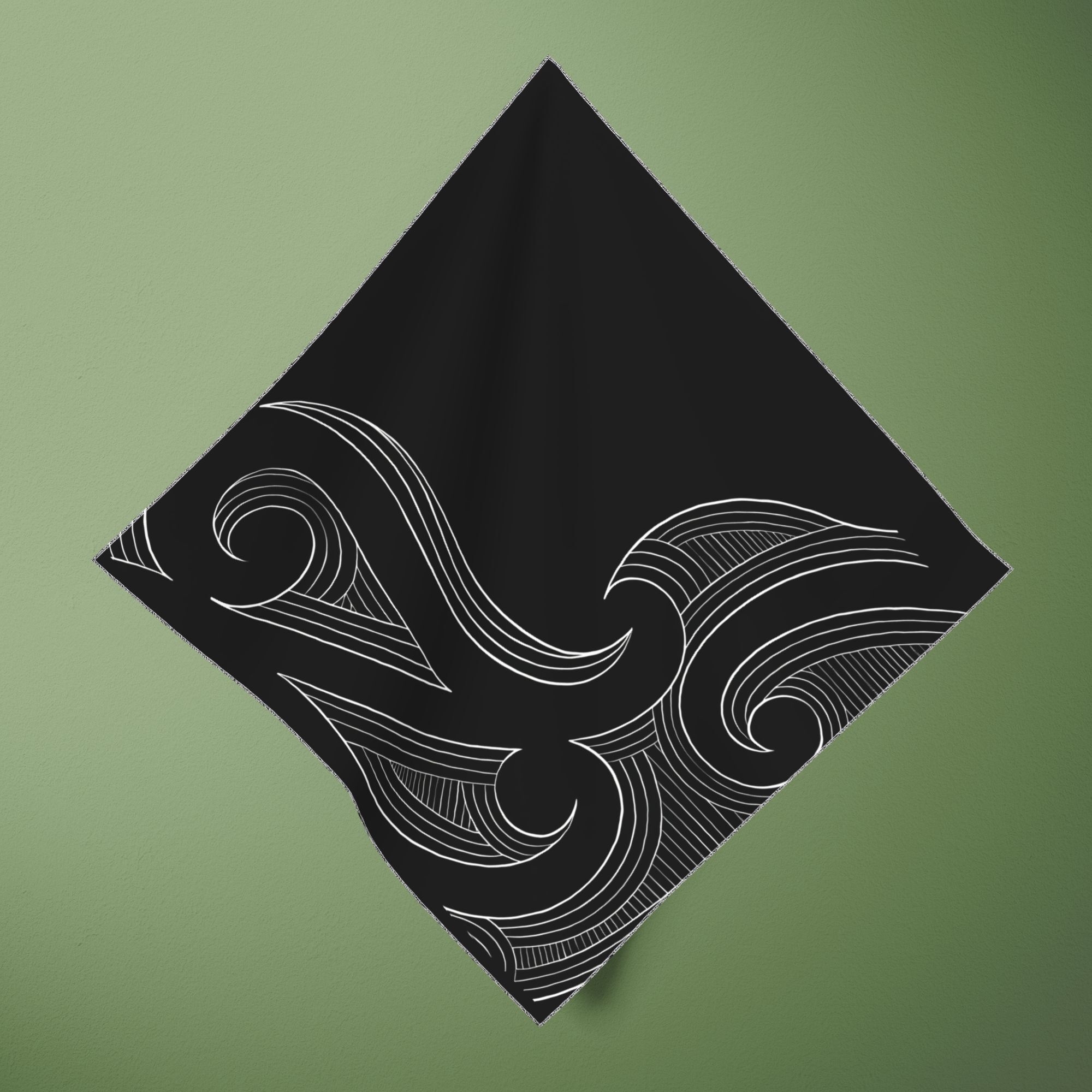 TEMU Maori Design Chic Popular Theme Everyday Square Scarf | Headscarf With For Decorating Work Desks Travel Kits Or Thoughtful Gift Sets For