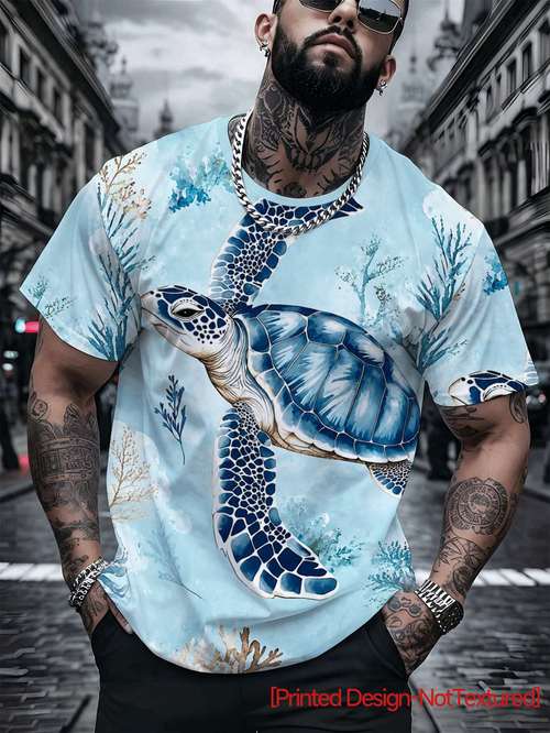 item picture printed design not textured new plus size mens casual sport t shirt pattern print fashionable casual top suitable for daily wear work outdoor vacations and other occasions plus size