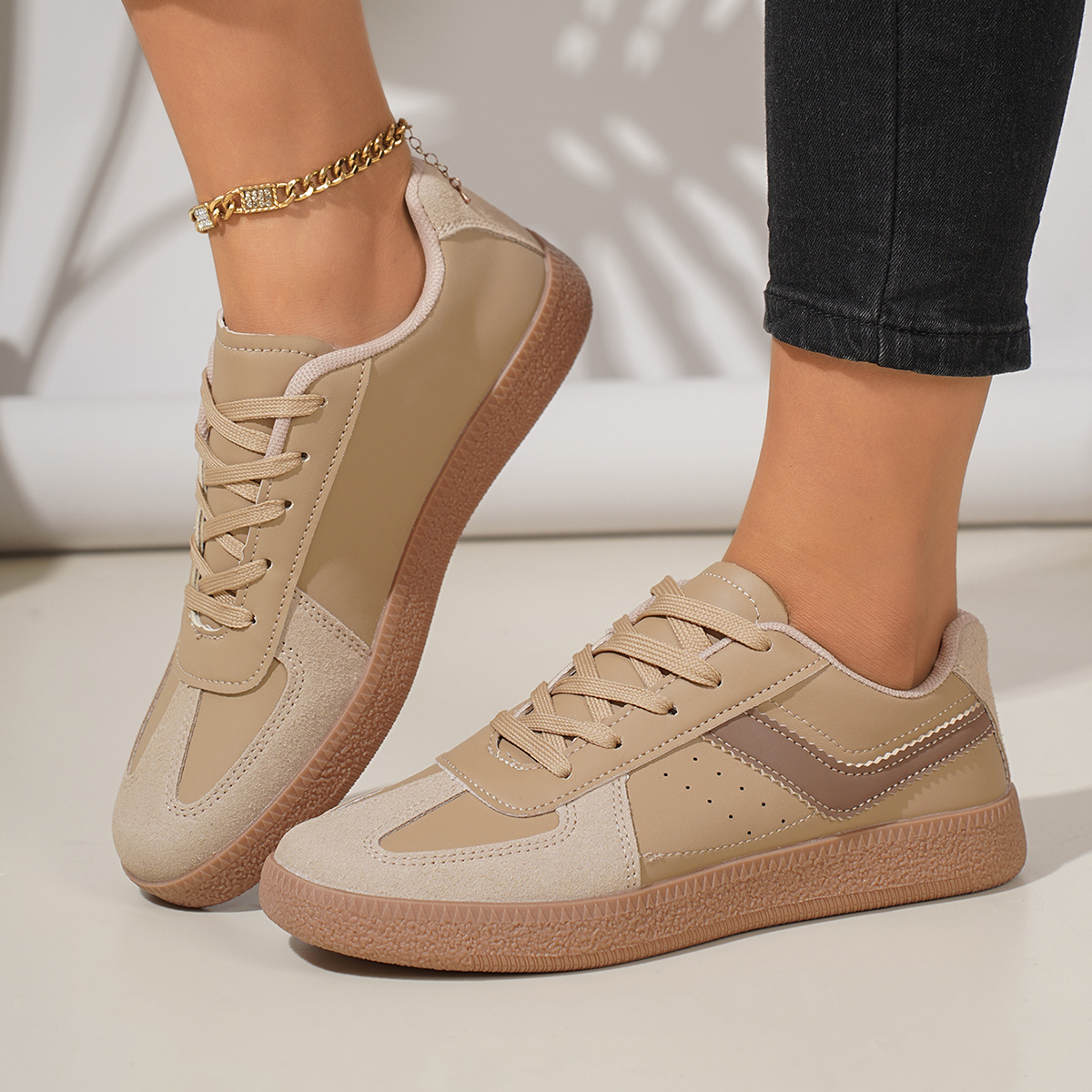 beige sneakers for women sold on Temu United States