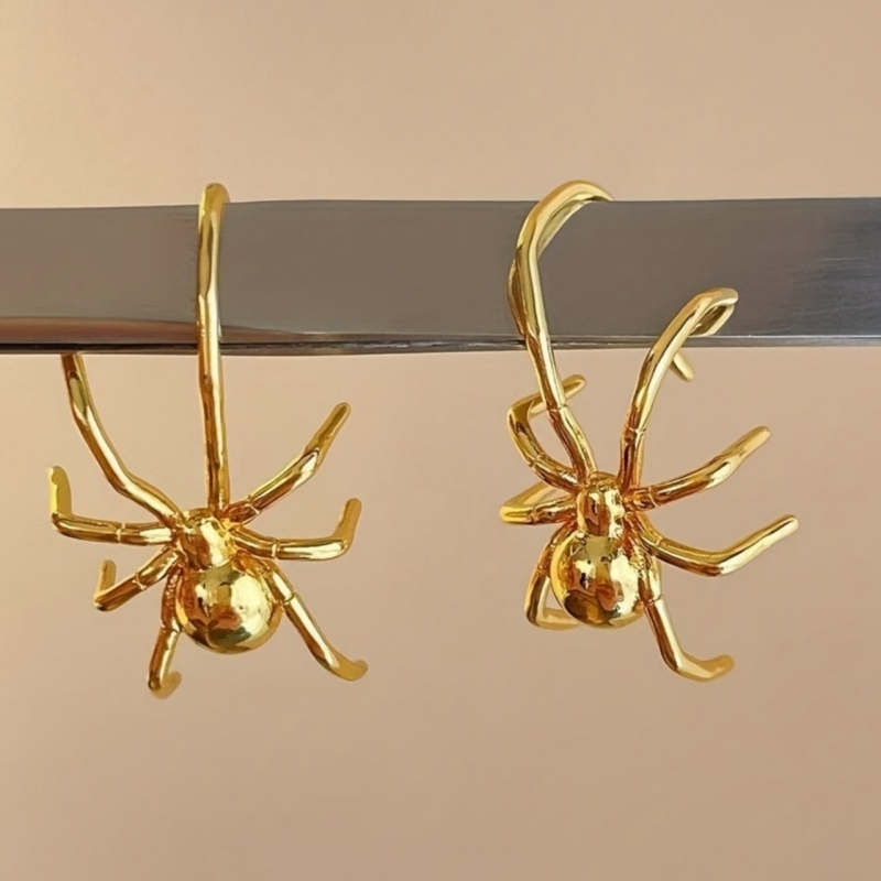 TEMU Pendientes colgantes de dorada de moda, pendientes góticos de gancho para Halloween para mujer y hombre, para uso diario, , hip hop, regalos de