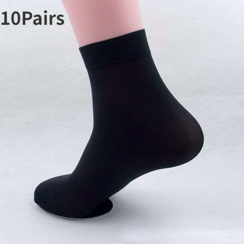 E-shop 10 Paar Frühling/Sommer atmungsaktive kühle Herrensocken, bequeme, atmungsaktive schweißabsorbierende Knöchelsocken, dünne elastische Socken,