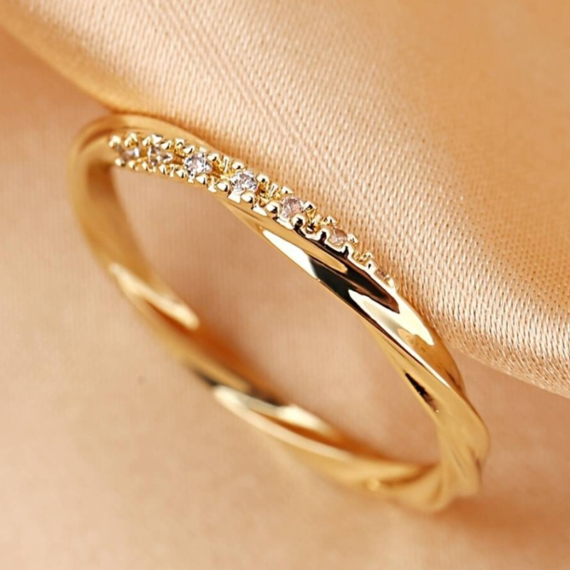Classic Simple Inlay Synthetic Zirconia Thin Rings for Women Daily Casual Party Rings Fashion Engagement Proposal Rings Jewelry