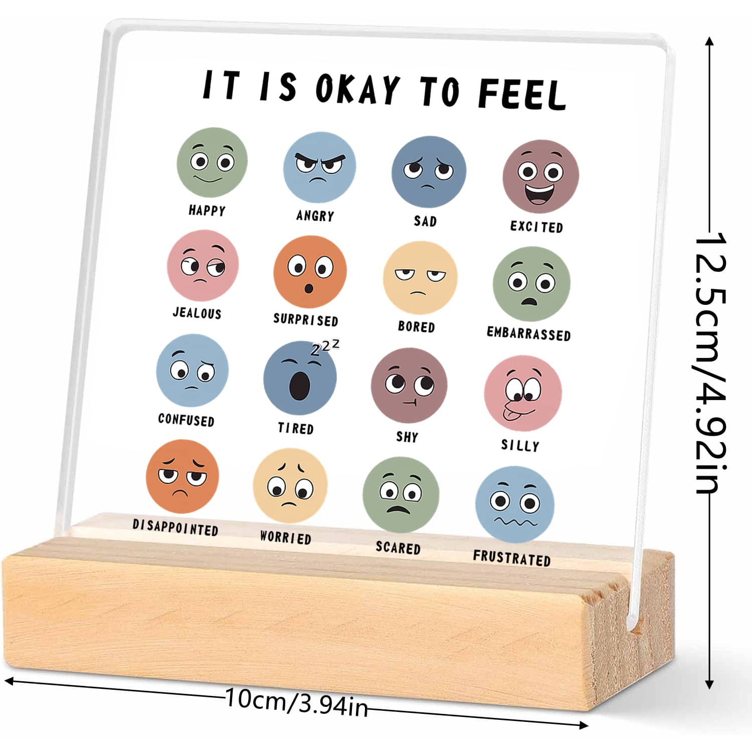 TEMU 2d Flat - [2d Flat] 2d Emotional Chart Board - A Gift For Counselors, Featuring 12 Types Of Emotions (happiness, Sadness, Anger, Fear) - Emotion