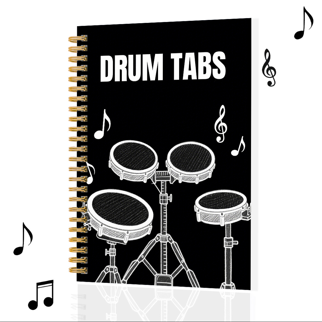 TEMU 1pc A5 Music Staff Notebook For Drum Tabs, Featuring Easy Lines, Designed For As A Practical Drum Score Notebook