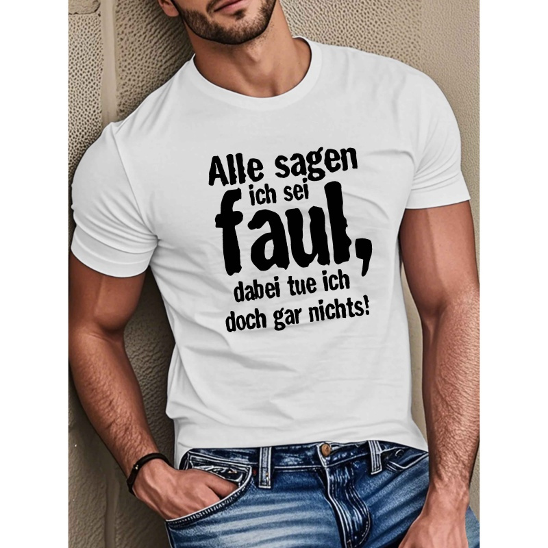 

Funny German Men's Short Sleeve T-shirt Summer T-shirt Top