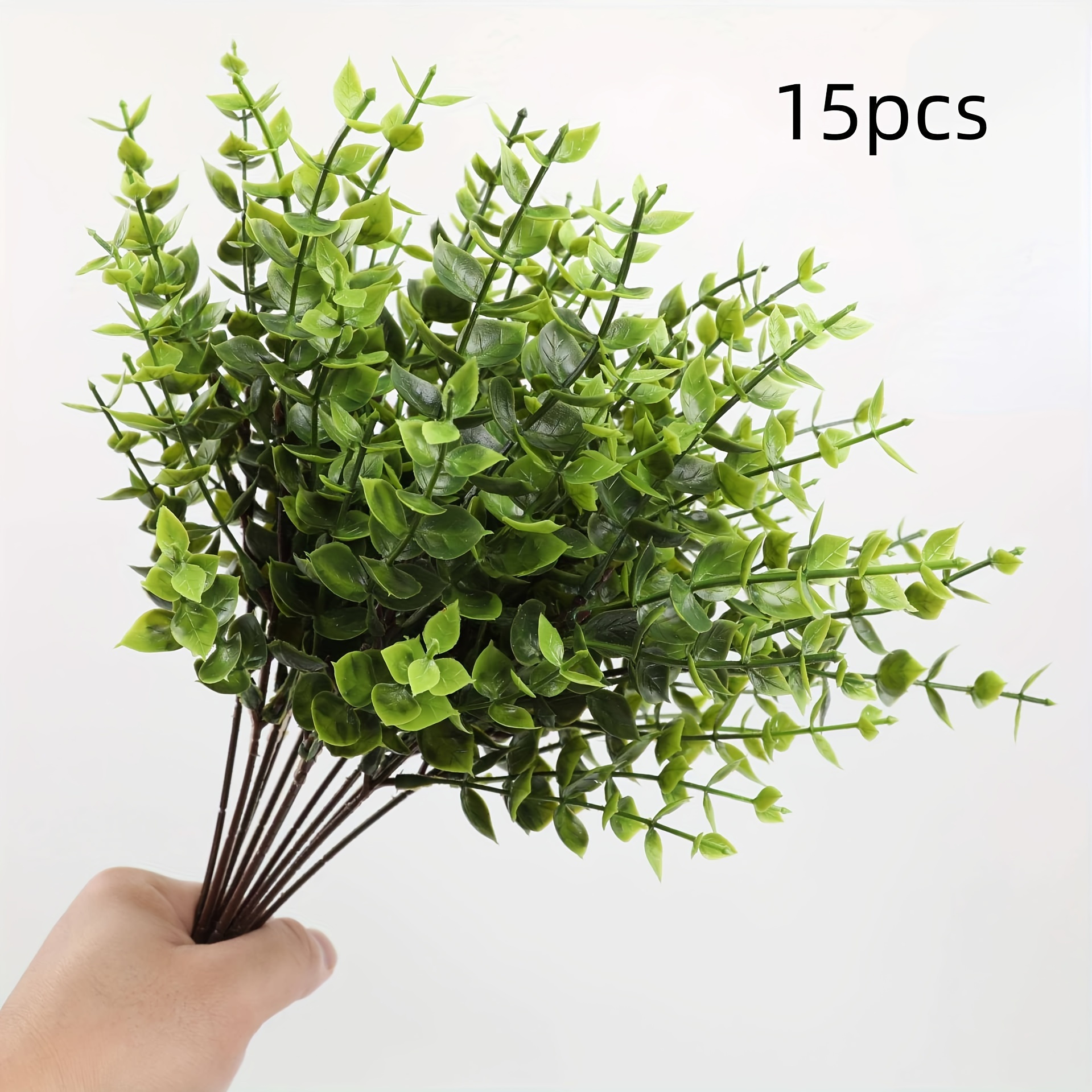 TEMU 15 Uv-resistant Artificial Boxwood Shrubs- Plastic Plant Art For Indoor And Outdoor Decoration, Weddings, And Gardens- Easy To Manage