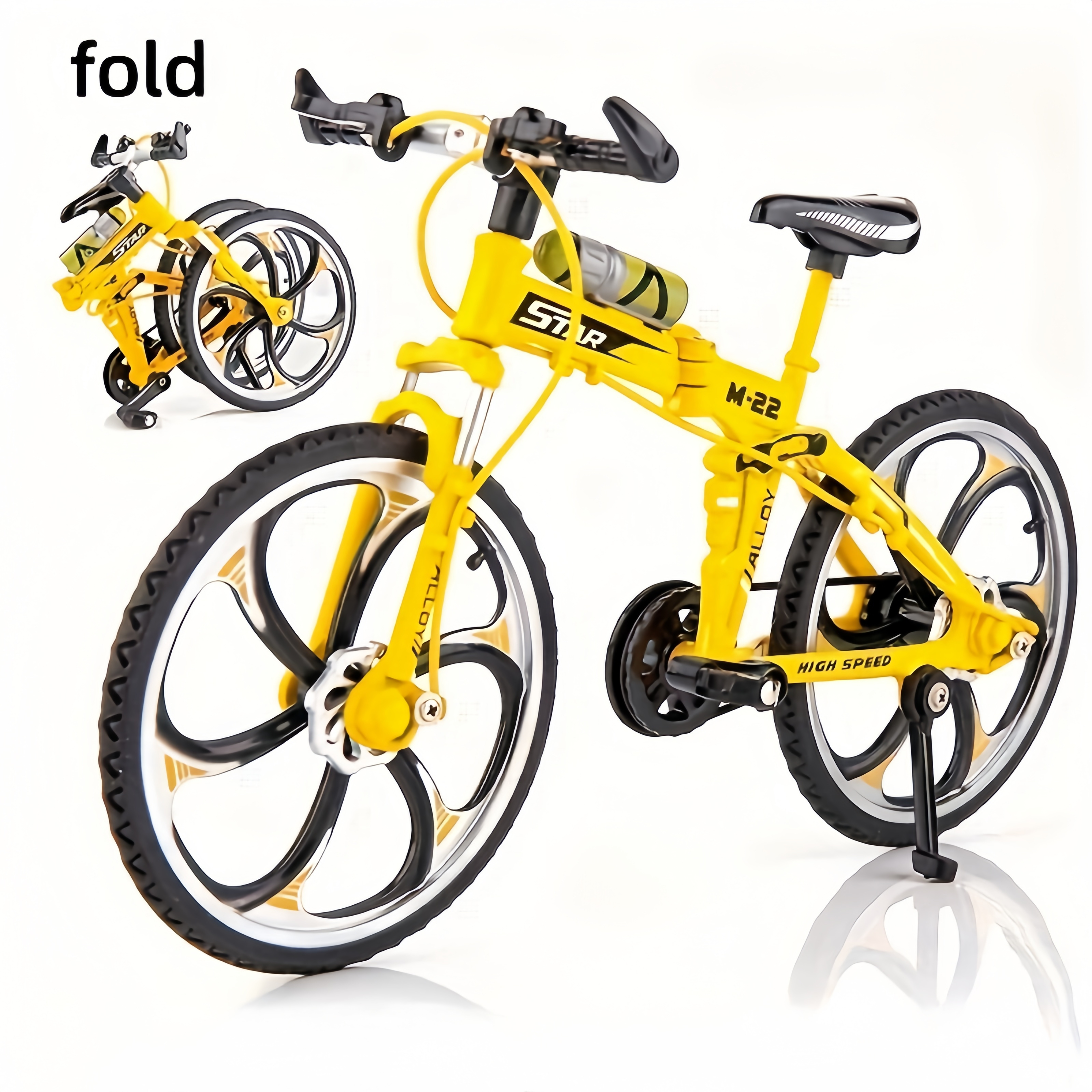 1 10 ratio alloy mountain bike model foldable   in   suitable for holiday gifts christmas new year and   gift home bedroom living room office decoration crafts model bicycle not rideable