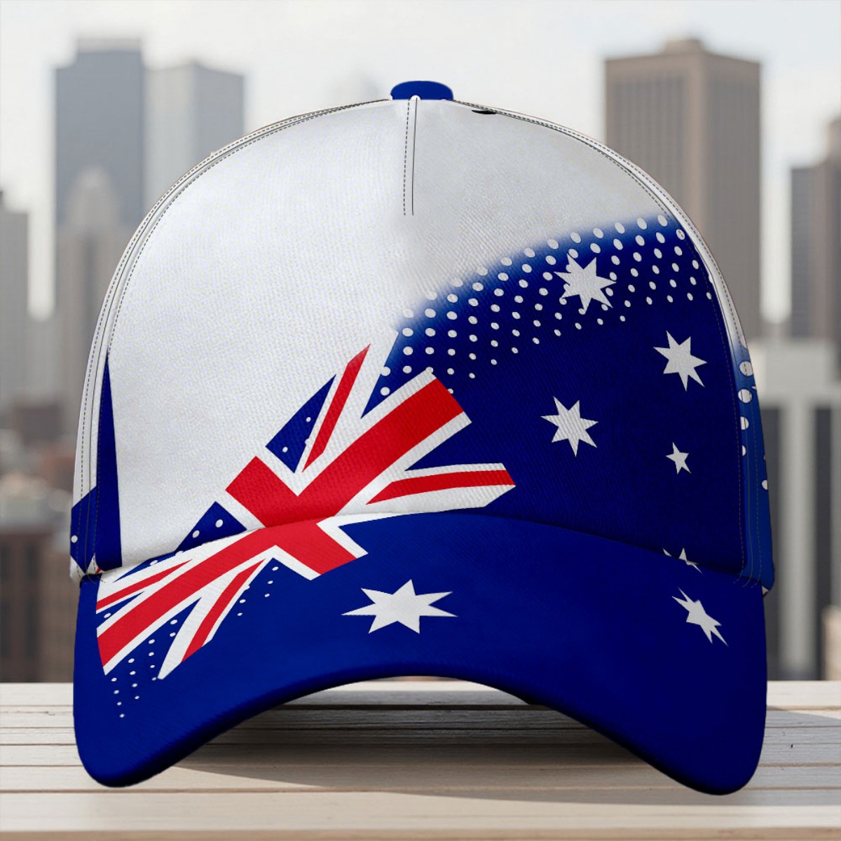 TEMU 1pc Australia Flag & Kangaroo Print Baseball Suitable For , Lightweight Breathable Design With Kangaroo Emblem, Machine Washable For Outdoor,