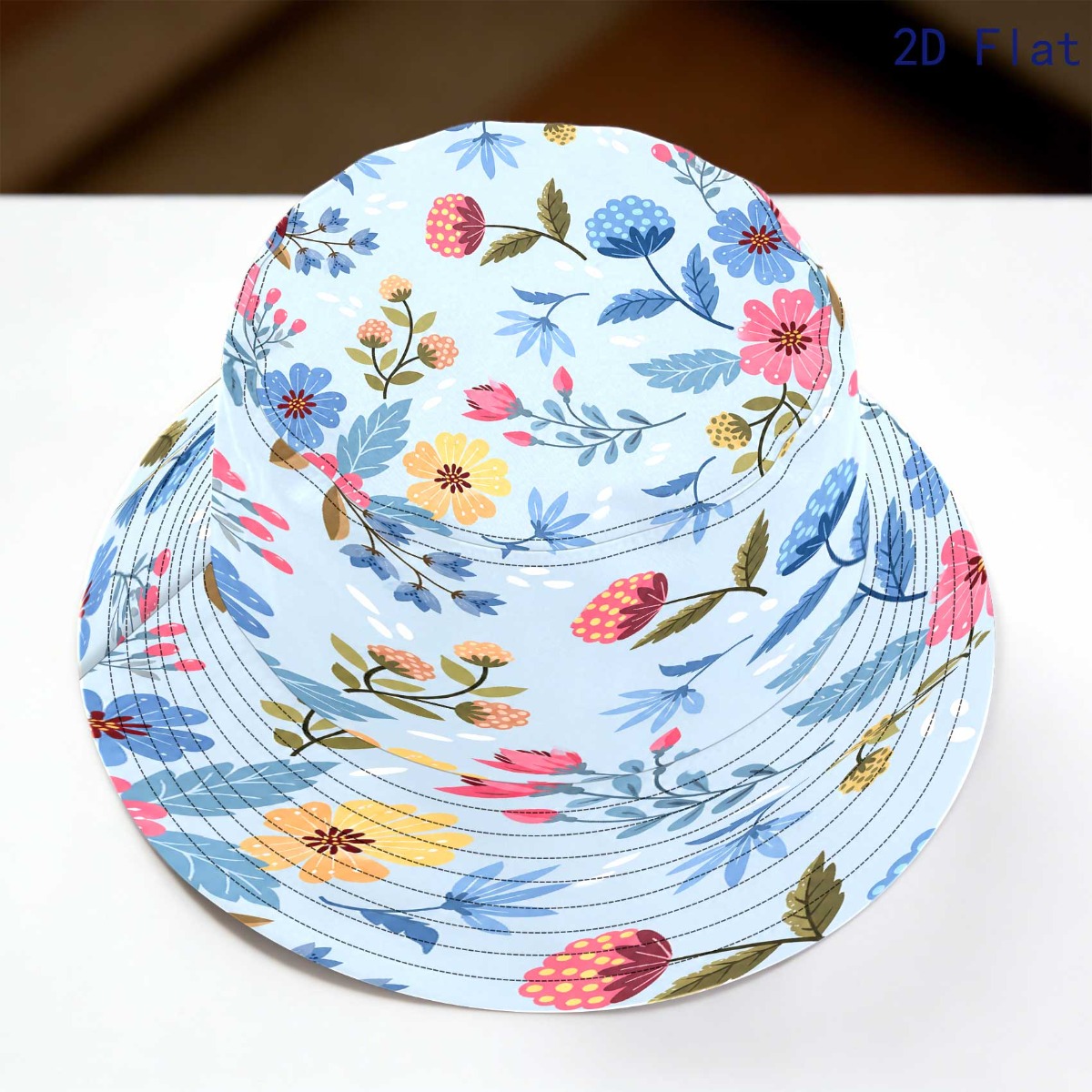1   geschikte  rijke 2d platte bloemenprint vissershoed - handwasbare duurzame stof met volledig digitale bloemenpatronen in  , casual streetwear voor reizen, feestelijk cadeau voor kerstmis, nieuwjaar, voor (unisex), 2d plat