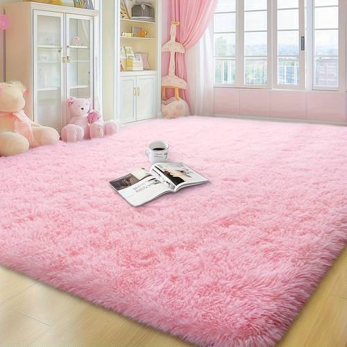 1pc shaggy living room area rug with carpet stickers for bedroom living room hotel home decor aesthetics non slip thickened fluffy moisture resistant easy to clean fathers day graduation and wedding