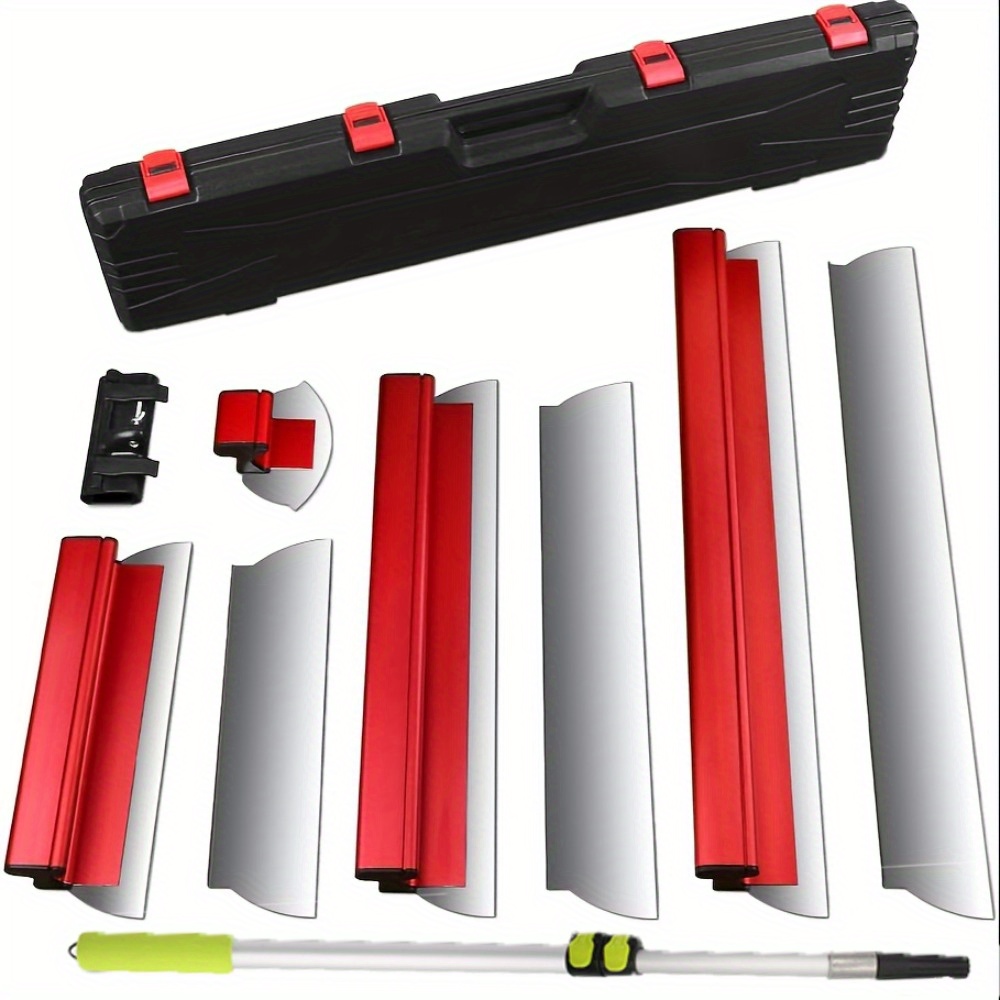 TEMU Set Of 10 Generic Drywall Skimming , Including Sizes 40cm/12in, 60cm/20in, And 80cm/32in Scrapers, With An Adjustable Extension Handle Ranging