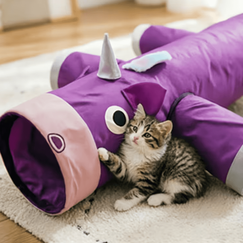 Magic Mewnicorn Multi Cat Tunnel for Boredom Relief