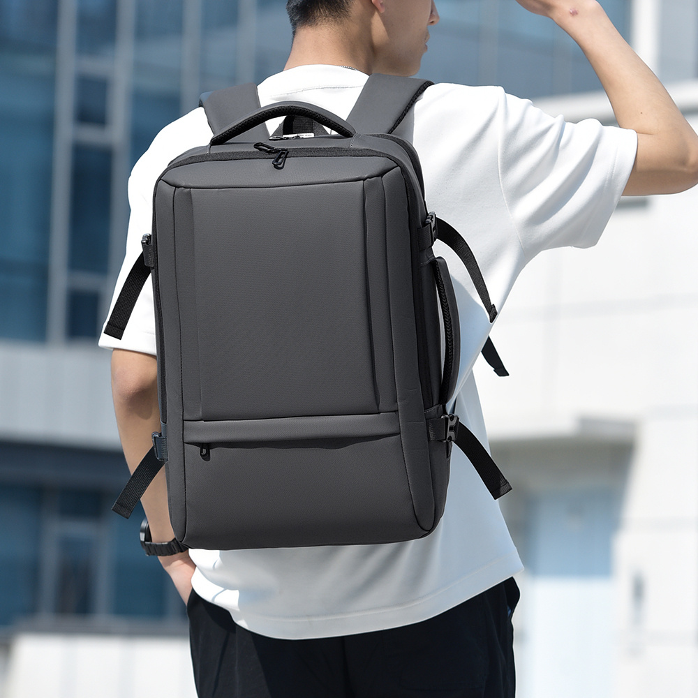 Weixier Sac à dos portable extensible - Sac à dos de voyage grande capacité avec compartiment pour ordinateur portable de 39,62 cm, sac à dos d'affaires robuste, plusieurs poches zippées, bretelles d'épaule réglables - Sac à dos extensible pour le travail, l'école, les vacances - Sac à dos unisexe pour hommes et femmes (noir), trajet quotidien, design élégant, construction durable, travailleurs de bureau, épais