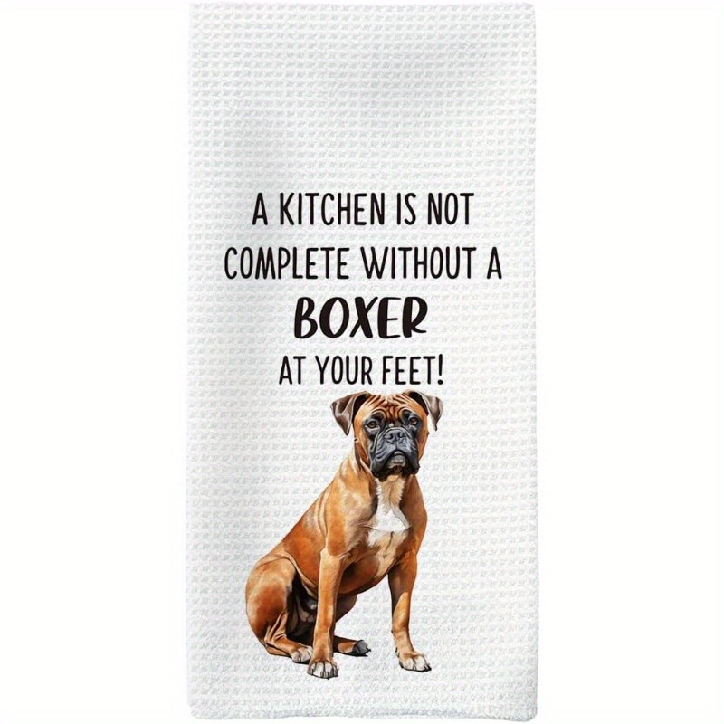 

1pc 18*26inch Christmas Boxer Dog Gift Kitchen Towel, Boxer Cloth Tea Towel Kitchen Dish Towel, Boxer Dog Decorative Hand Towel, Boxer Dog Gift, Boxer Dog Kitchen Decoration