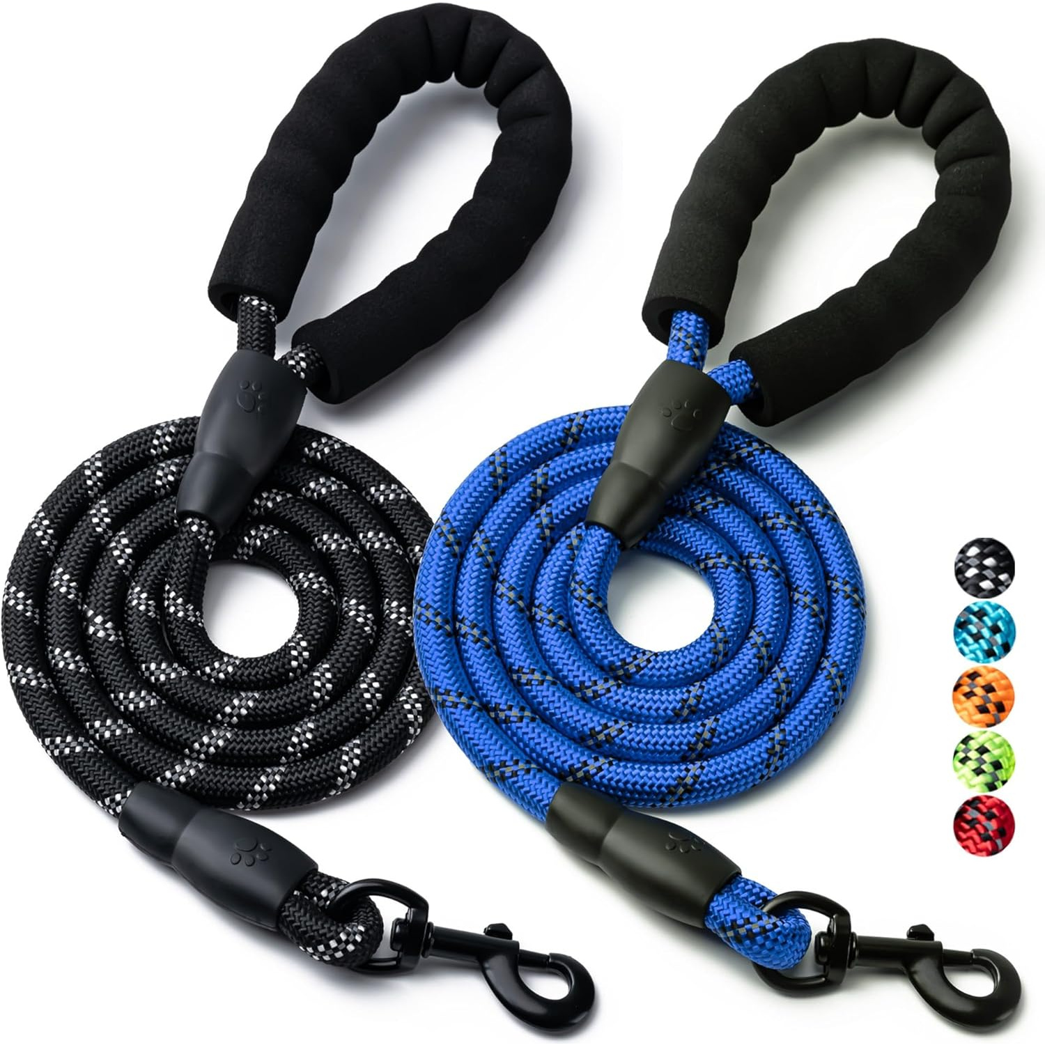 Temu – TEMU 2 Pack Dog Leashes, Heavy Duty Nylon Rope Pet Leashes With Comfortable Padded Handle, Reflective Dog Leashes For Small Medium And Large Dogs