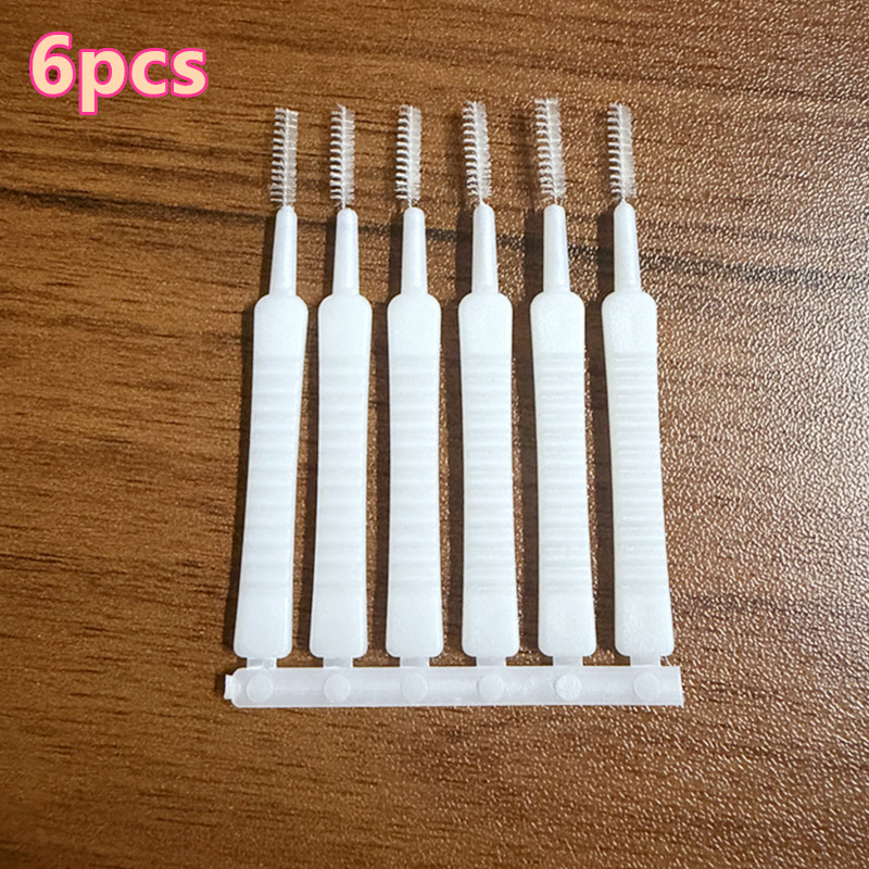 TEMU Ensemble de 6 brosses de nettoyage pour port de chargeur de téléphone portable, trou de haut-parleur, outil de nettoyage de d'ordinateur, brosse