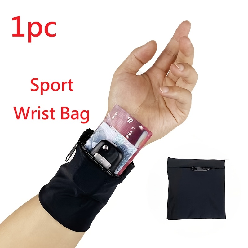 TEMU Sport-Münzgeldbörse mit Handschlaufen-Design, Unisex, kann Schlüssel, Kleine Waren Karten aufbewahren, auch als Schweißtuch Haargummi verwendbar